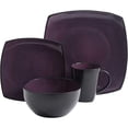 thumbnail image 1 of Gibson Elite Soho Lounge Square Service de vaisselle en grès 16 pièces Violet, 1 of 6