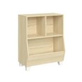 thumbnail image 1 of Kids Catch-All Multi-Cubby 24in Toy Organizer – Light Woodgrain, 1 of 10