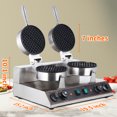 thumbnail image 3 of Zzistar Stainless Steel Waffle Maker ,180° Rotating Electric Waffle Making Machine | 50-250℃ Non-Stick Flip Time Control Temperature Adjustable, 110V 1200W, 3 of 7