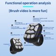 thumbnail image 3 of Baohd Bluetooth Controller For Remote Liking And Page Flipping On Phone Selfies Video Scrolling Controller black, 3 of 6