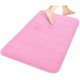 thumbnail image 1 of ORUYROP Memory Foam Bath Mat Rug, 24 x 17 Inches, Comfortable, Soft, Super Water Absorption, Machine Wash, Non-Slip, Thick, Easier to Dry for Bathroom Floor Rugs, Pink, 1 of 7
