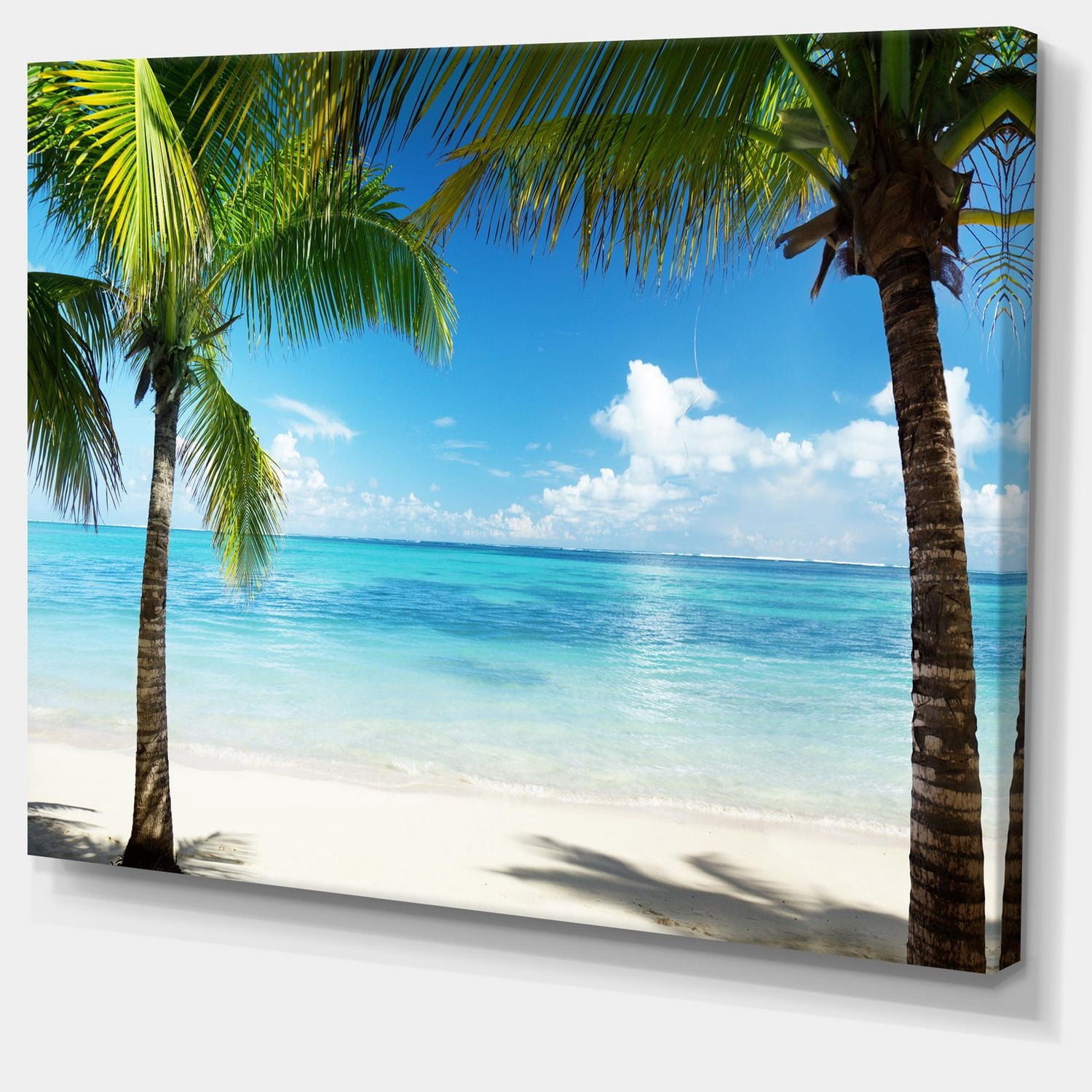 Designart Palmiers et mer Art mural sur toile