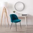 thumbnail image 4 of CorLiving Ayla Velvet Upholstered Single Indoor Side Chair with Steel Legs, 4 of 9