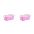 thumbnail image 3 of Thinsony Silica Gel Lightweight And Compact For On--Go Sealed Preservation Box Microwave Lunch Box Silicone Lunch Box pink 540ml 2Set, 3 of 6