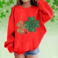 thumbnail image 2 of Pull à Oreilles de Chat pour Filles, Manches Longues, Sweat à Capuche Zippé, Imprimé Graphique de la Saint-Patrick, Col Rond, Manches Longues, Mignon, Épaule Tombante, 2 of 4