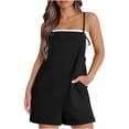 thumbnail image 2 of Gspmoly Short pour Femme, Mode Femme Été Décontractée Combinaison Courte Sans Manches à Bretelles Short de Randonnée pour Femme jusqu'à 65 % de Rabais Noir TTG, 2 of 9