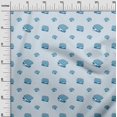 thumbnail image 2 of oneOone Velvet Turquoise Blue Fabric Food Sewing Material Print Fabric By The Yard 58 Inch Wide, 2 of 3