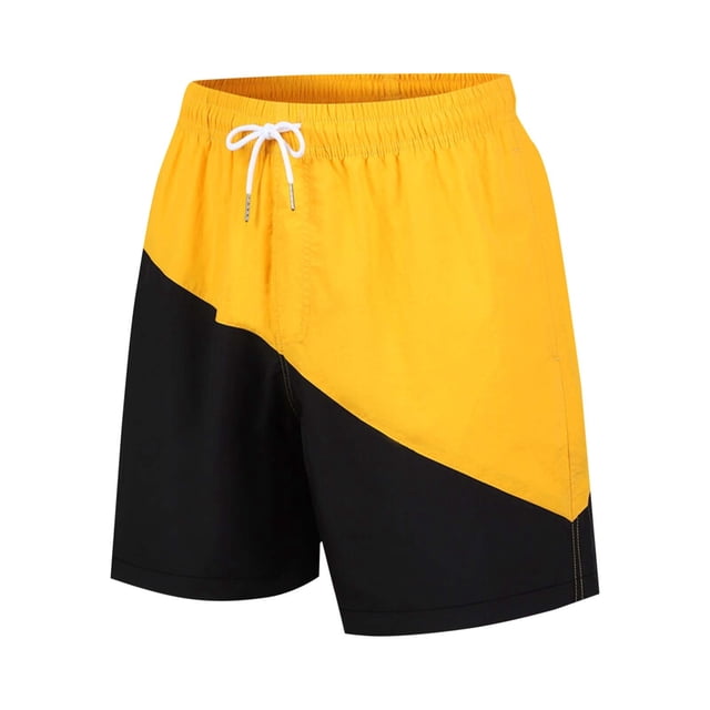 Timegard Shorts Men Plus Size Drawstring Elastic Waist Color Block Casual Loose Workout Shorts Summer