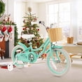 thumbnail image 2 of Prorider Vélo pour Enfant 16 Pouces avec Roues Stabilisatrices Guidon et Selle Ajustables Frein à Main Vert, 2 of 10