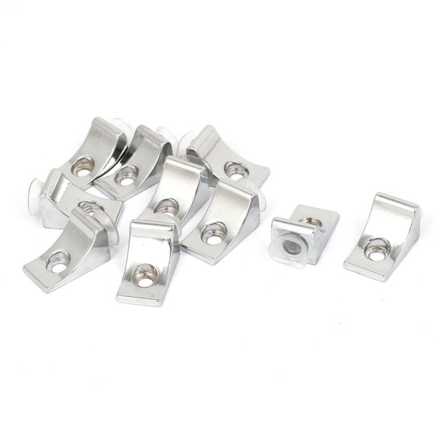 Unique Bargains Zinc Alloy Suction Cup Support Holder Bracket 10PCS for Glass Wood Panel Shelf