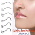 thumbnail image 1 of EGNMCR 8 Pcs Acier Inoxydable Nez Nez Perçage Corporel Bijoux Diamant Nez Clou de Nez, 1 of 8