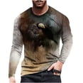 thumbnail image 1 of RKSTN Chemises pour Hommes Manches Courtes Manches Longues Imprimé Col Rond Chandail T-Shirt Blouse Chemises Hawaïennes pour Hommes, 1 of 3