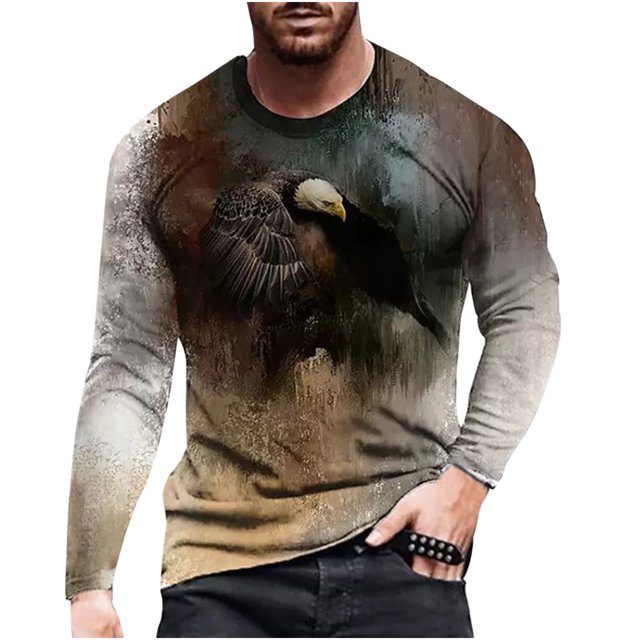RKSTN Chemises pour Hommes Manches Courtes Manches Longues Imprimé Col Rond Chandail T-Shirt Blouse Chemises Hawaïennes pour Hommes