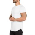 thumbnail image 2 of Dagugfen Workout Tops for Men Short Sleeve Round Neck Slim Comfy Solid Color Running Gym Athletic Tops, 2 of 7