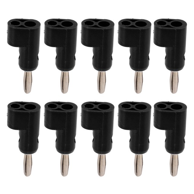 Banana 10Pcs/Set 4mm Solderless Banana Plug Stackable Open Screw 30V AC-60V DC Maximum 24A for Electronics Industrial Equipment