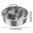 thumbnail image 3 of Stainless Steel Steamer for Pot Cooking Utensils – Durable Vegetable Fish Seafood Broccoli Egg Steamer Rack Insert for Tilt-Free Steam Cooking in Pots, 3 of 9