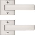 thumbnail image 1 of Brushed Nickel Door Handle Interior Privacy Door Lock Bed and Bath Door Lock with Square Rose Modern Keyless Door Lock Handle Reversible for Left & Right, 1 of 9