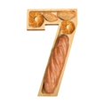 thumbnail image 4 of wycnly Number Tray Fruit Cheese Platter Vegetable Food Wooden Board Large 11.6in Fillable Frame Party Snack Serving Clearance, 4 of 5