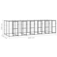 thumbnail image 4 of vidaXL Chenil Extérieur pour Chien en Acier avec Toit 14,52 M2, 4 of 4