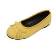 thumbnail image 1 of Xfvqtps Womens Casual Wedge Shoes Comfortable Slip on with Cushioned Insole Lightweight Breathable Solid Color Flats for Work Walking Daily Wear Yellow, 1 of 9