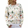 thumbnail image 1 of WZXFASHION Chandails de Noël pour Femmes 2025 Col Rond Vacances d'Hiver Mignons Chandails Économies du Printemps Liquidation Chandail à Capuchon à Fermeture Éclair Intégrale, 1 of 8