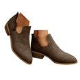 thumbnail image 3 of HBFAGFB Bottines pour Femmes à la Mode à Bout Pointu Bottes pour Femmes Polyvalentes Chaussures d'Automne Café Taille 40, 3 of 6