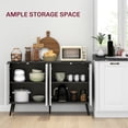 thumbnail image 4 of HOMCOM 47" Sideboard, Buffet Cabinet with Adjustable Shelves, Black, 4 of 10