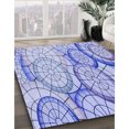 thumbnail image 3 of Ahgly Tapis Rectangulaire Lavable en Machine Intérieur Transitionnel Violet Pervenche, 2 Pieds x 5 Pieds, 3 of 7