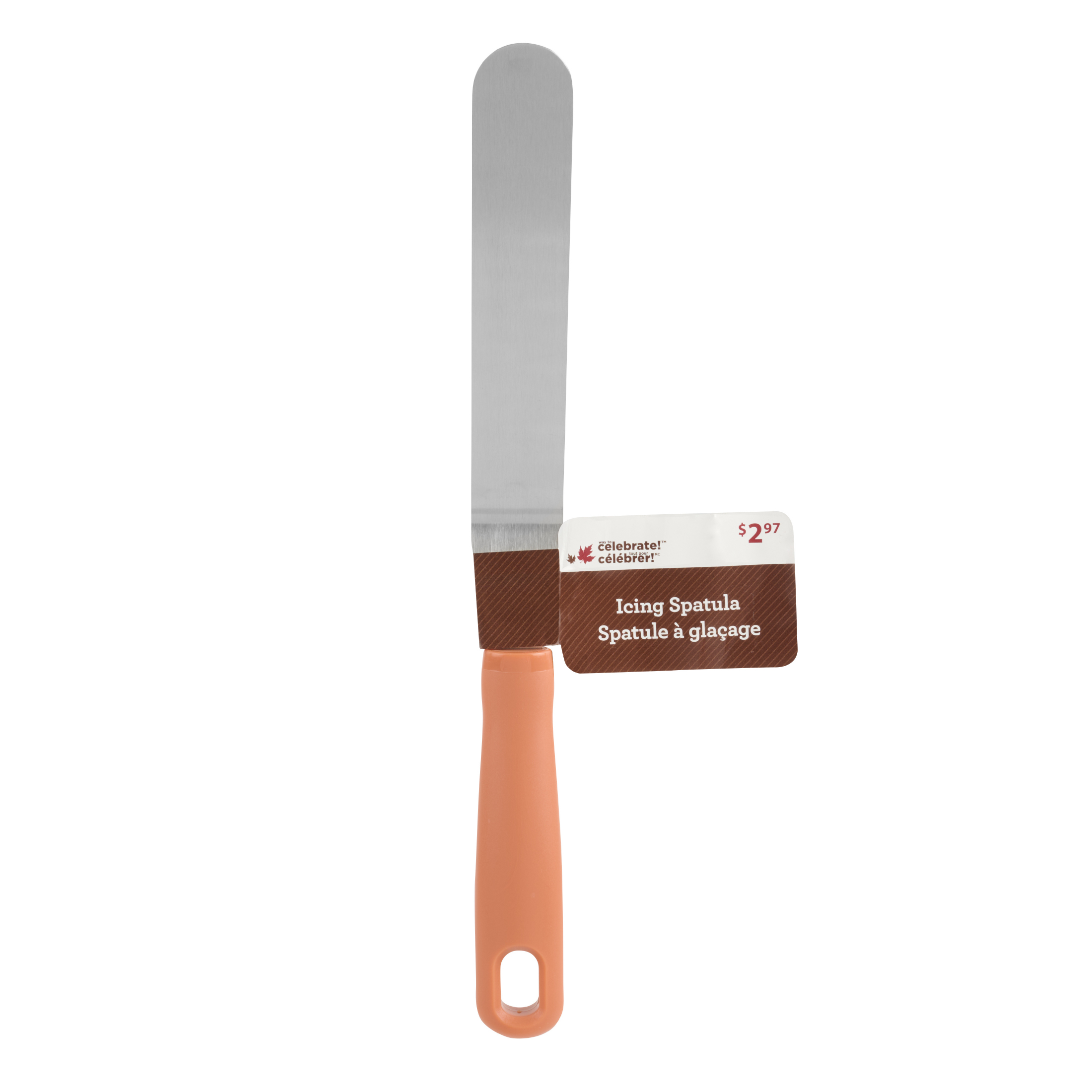 Spatule à glaçage en acier inoxydable Tout-pour-Célébrer, orange