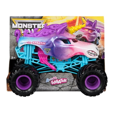 Monster Jam, Sparkle Smash 1:24 Scale Die-Cast Monster Truck Vehicle, for Ages 3 and up