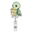 thumbnail image 1 of Mignon Rouleau de Badge Rétractable en Acrylique Tortue Support de Badge Rotatif pour Docteur Infirmière Enseignant Étudiant, 1 of 4