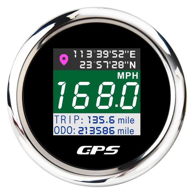 Car Boat 52mm 85mm Digital GPS Speedometer ODO With Longitude Latitude Altitude With Adjustable MPH Knots Km/h For RV Ship ,Universal Compatibility