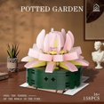 thumbnail image 5 of Potted Garden Pink Flowers Botanical Collection Set, 158 Pieces Modular Buildings, Decorative Home Office Creative Project Construction, 5 of 5
