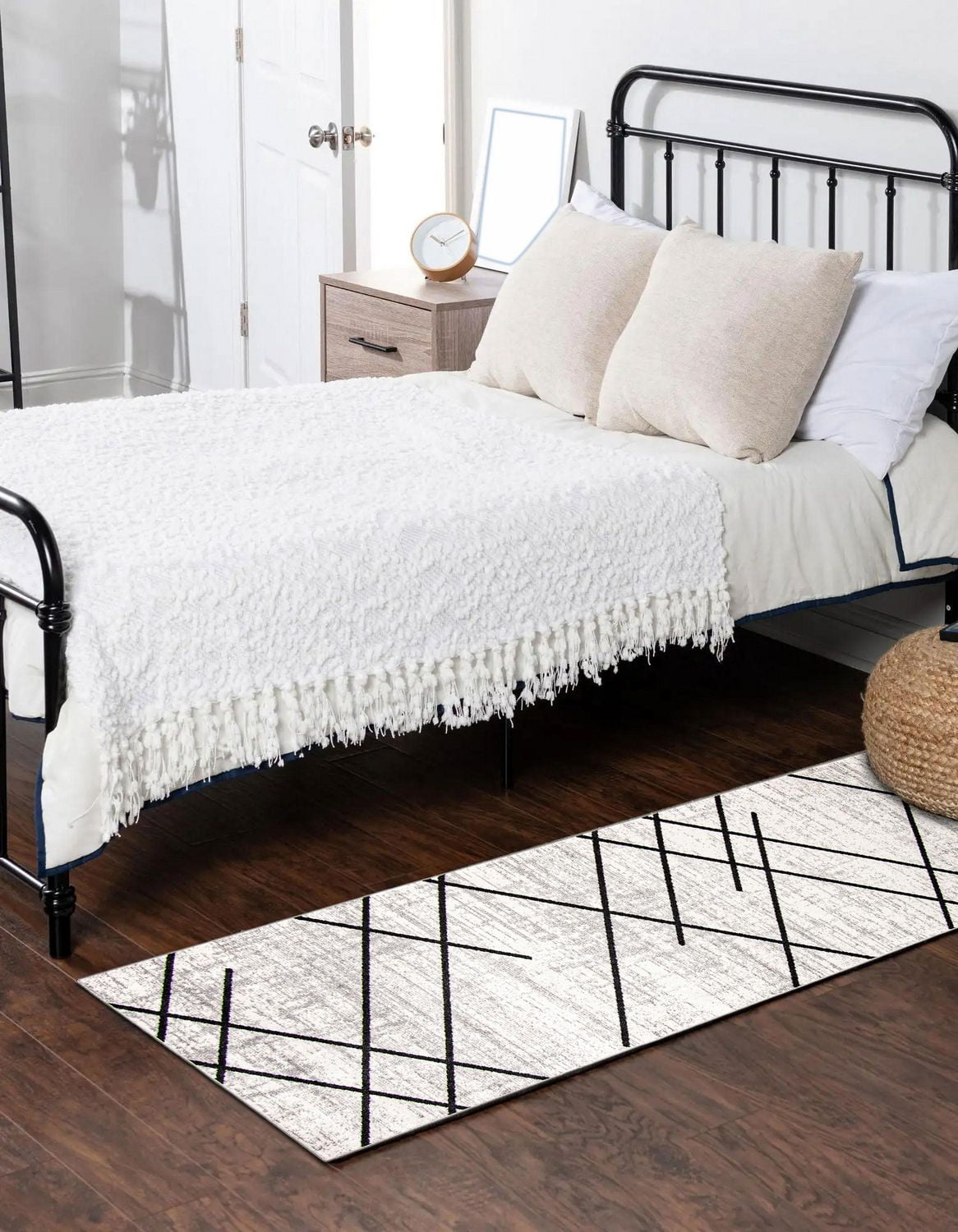 Tapis Lavable ECARPET Géométrique pour Chambre, Salon, Chambre d'Enfant
