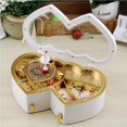 thumbnail image 4 of ruzhgo Sweet Heart Shape Musical Ballerina Girl Figurines Jewelry Box Storage Case for Girls, 4 of 6