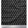 thumbnail image 1 of Soimoi Polyester Crepe Fabric Floral & Flying Swan Block Fabric Prints by Yard 52 Inch Wide, 1 of 3