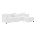 thumbnail image 4 of Modway Saybrook 4-Piece Fabric Upholstered Outdoor Patio Sectional Sofa in White, 4 of 6
