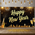 thumbnail image 5 of Decorative Design New Year Banner Colorful Theme Celebration Banner Balloon Decoration Fireworks Party Banner for New Year Party Festival Gathering Event, 5 of 5