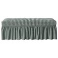 thumbnail image 2 of Long Bench Cover Bench Seat Furniture Protector for Living Room Hotel Decor Green, 2 of 8