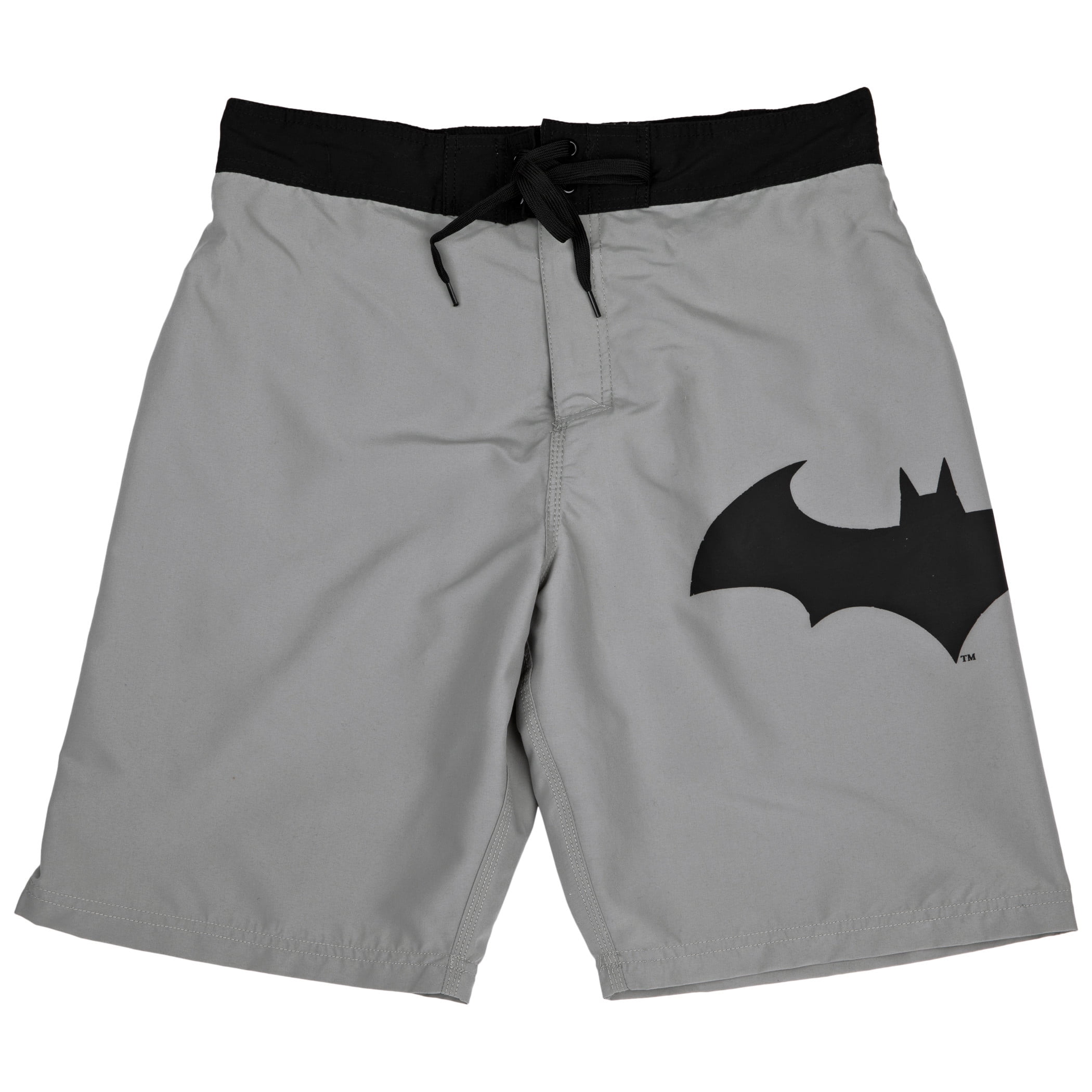 Batman Hush Symbol Heather Grey Board Shorts-Small (28-30)