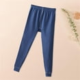 thumbnail image 3 of Kids Solid Color Warm Leg Binding Elastic Waist Long Pants Medium and Large Comfortable Leggings, 3 of 4