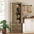 thumbnail image 2 of HOMCOM 67" Tall Kitchen Pantry Cabinet with Adjustable Shelves, Light Ivory, 2 of 10