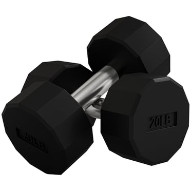 Soozier Ensemble d'Haltères avec Poignée Antidérapante pour Gym à Domicile, 2 x 20 Lb
