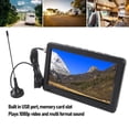 thumbnail image 4 of 6 Inch Digital TV, LED Pocket Digital Television 1500mAh Rechargeable Battery Color TFT Screen Multiple Formats Support with Remote Control for Camping, 4 of 7