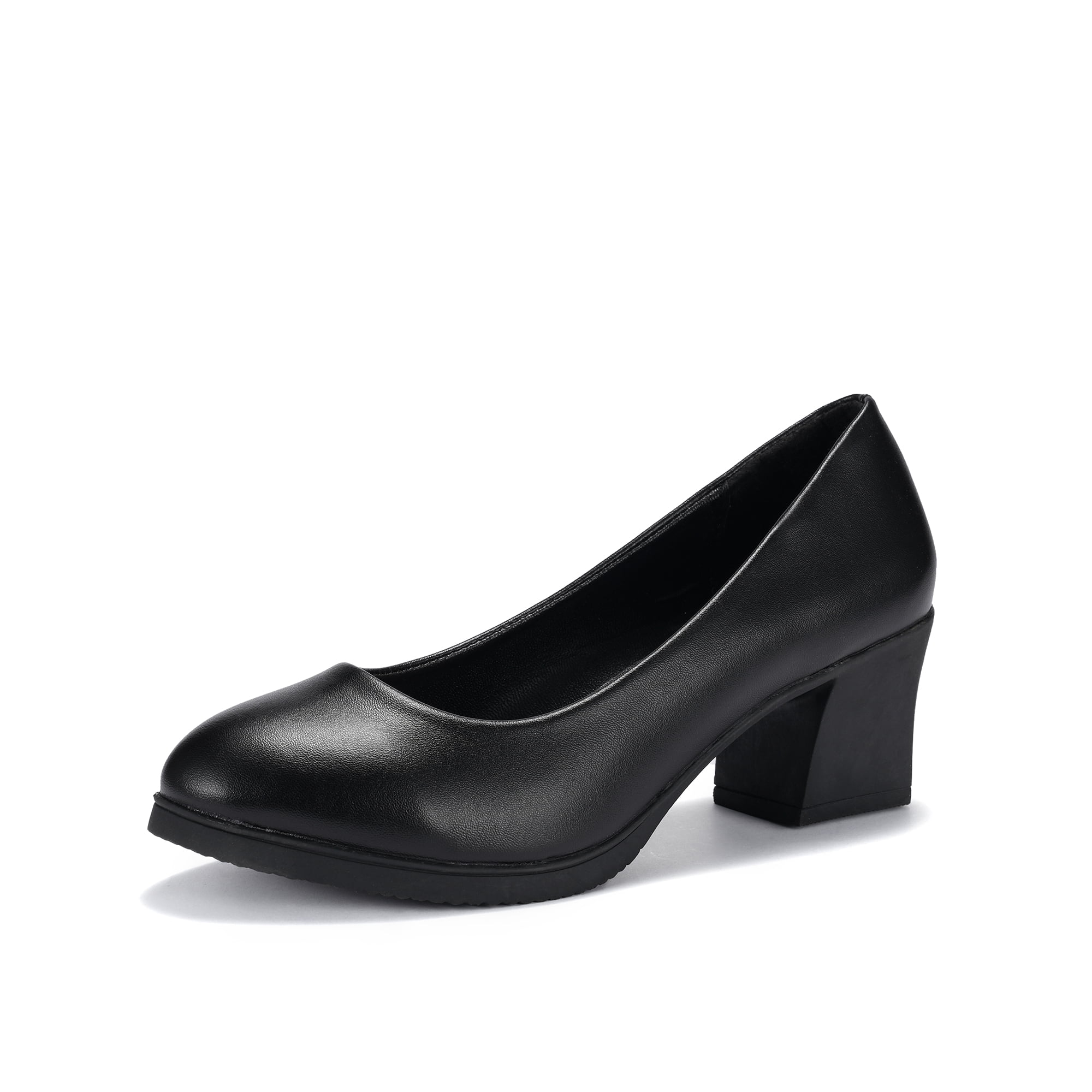 comfortable low heel black dress shoes Round Toe Pumps Short Woobling Women Pump Block Heels Pumps Round Toe Shoe Comfort Ladies Lightweight Slip On Black size_l/12 Betsey Johnson Early 2000s Size:UK 14 AIR Technology reduces shock