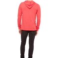 thumbnail image 2 of Gravity Threads Chandail à Capuchon à Manches Longues pour Homme, Rouge Chiné S, 2 of 2