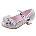 thumbnail image 1 of DPTALR Baby Girls Pearl Crystal Bowknot Sandals Bling Princess Shoes, 1 of 4