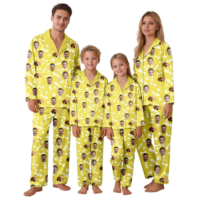 Family Matching Sleepwear Set for Parents and Kids - Cozy Family Nightwear for Relaxed Lounging and Bonding Customizable Pajamas for Shared Comfort and Weekend Comfort