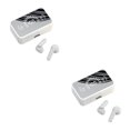 thumbnail image 2 of fastboy Wireless Earbuds HiFi LED Display Mirror Sports Running Cycling White 2Set, 2 of 5
