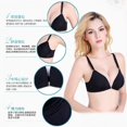 thumbnail image 3 of Women Wire Free Padded Solid Color Lingerie Underwear Front Closure Bra, 3 of 6